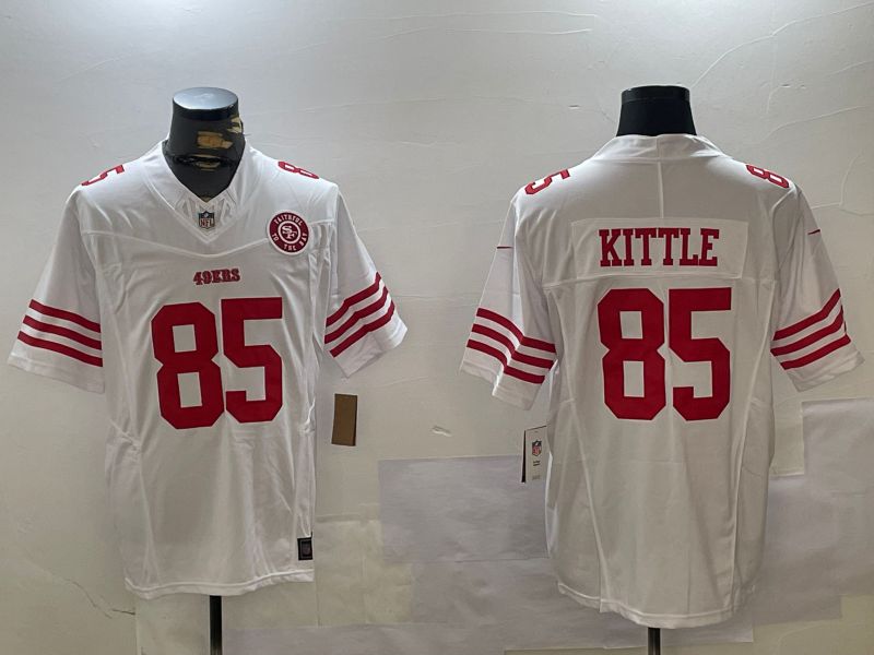 Men San Francisco 49ers 85 Kittle White three generations 2024 Nike Limited NFL Jersey style 3